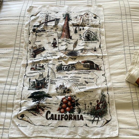 Vintage • 2 California tea towels - Picture 3 of 8